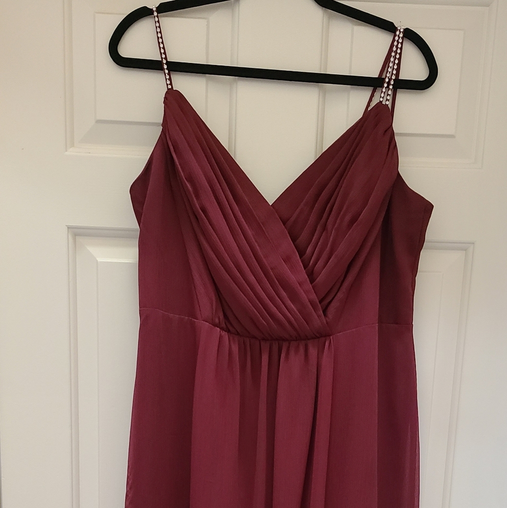 David's Bridal Size 16 Merlot Bridesmaid's Dress